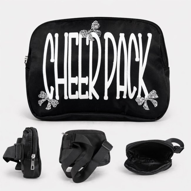 Gürteltasche schwarz - Cheer Pack Glitzerschleif(chen)